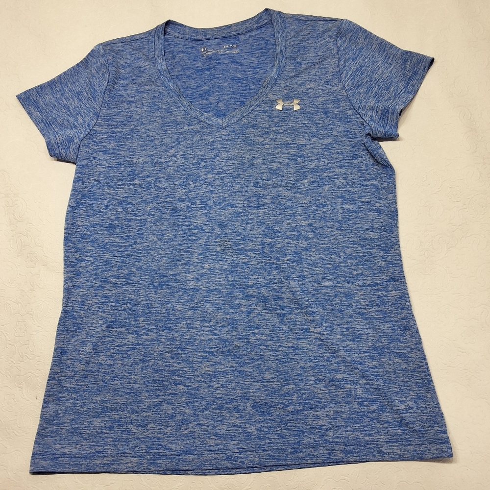 Uunder Armour Heather Blue Athletic Tee Size SM